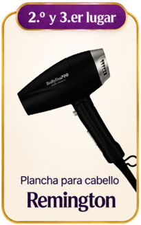 Segundo y tercer lugar: plancha para cabello Remington