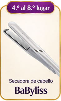 Cuarto al octavo lugar: secadora de cabello BaByliss